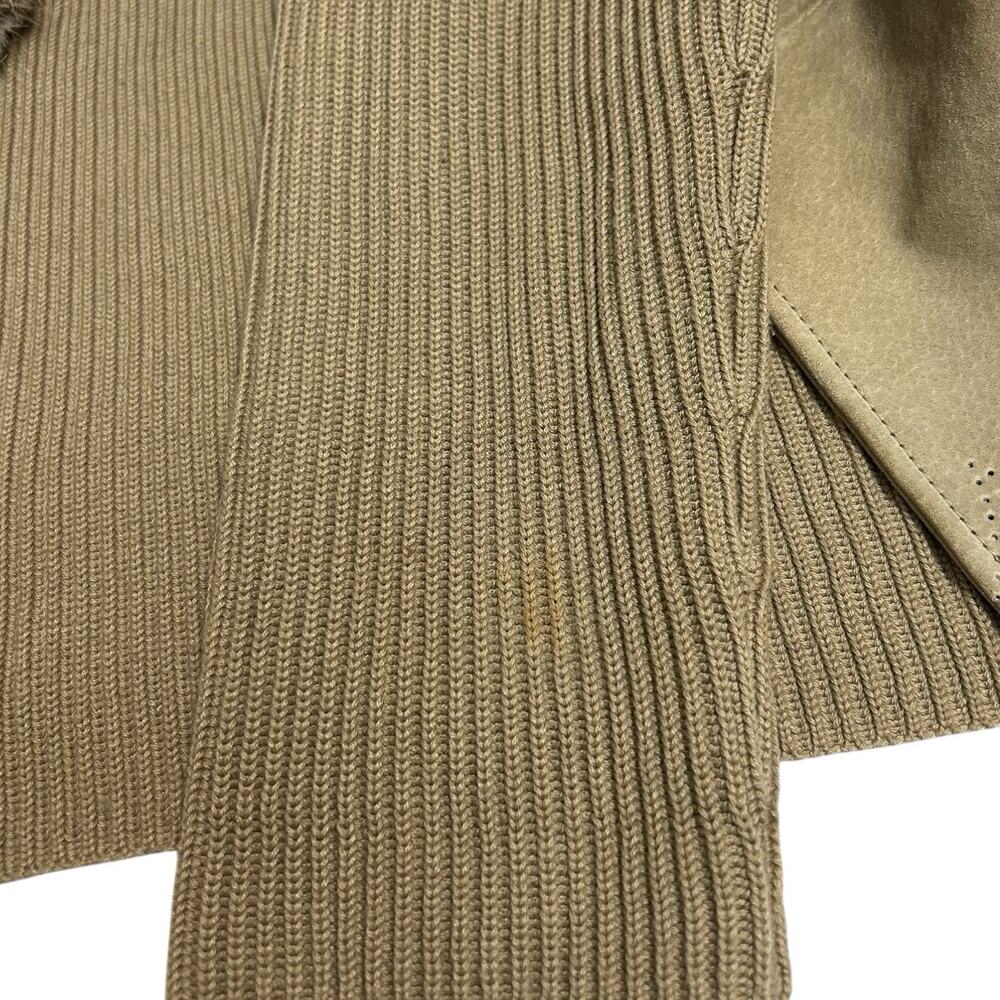 Peter Nygard Collection Petites Suede Jacket S Removable Fur Collar Knit Sleeves - Picture 15 of 16